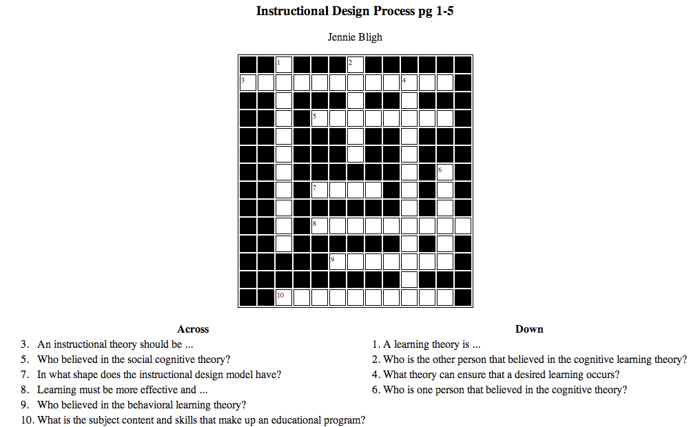 program puzzle answer